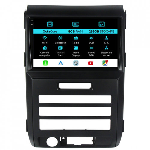 Navigatie Dedicata Ford F150 (2008-2014), 9Inch, 8Gb Ram, 256Gb Stocare, Carplay