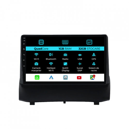 Navigatie Dedicata Ford Fiesta (2009-2017), 9Inch, 1Gb Ram, 32Gb Stocare, Carplay