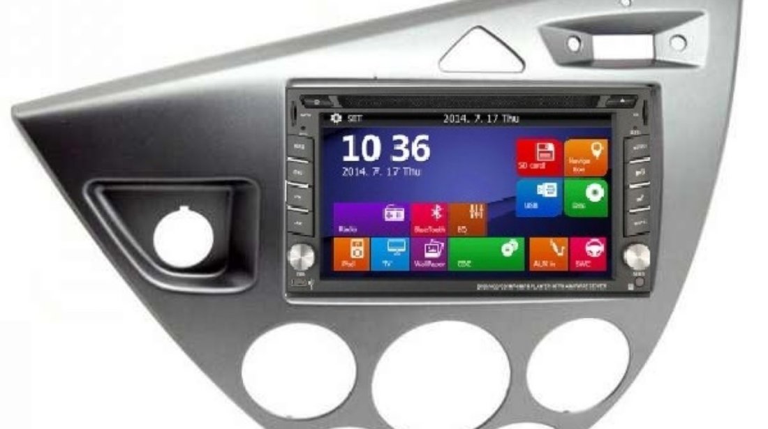 NAVIGATIE DEDICATA FORD FOCUS 1 MK1 1999 2004 DVD PLAYER AUTO 2DIN GPS CARKIT USB JVJ DVD 7803