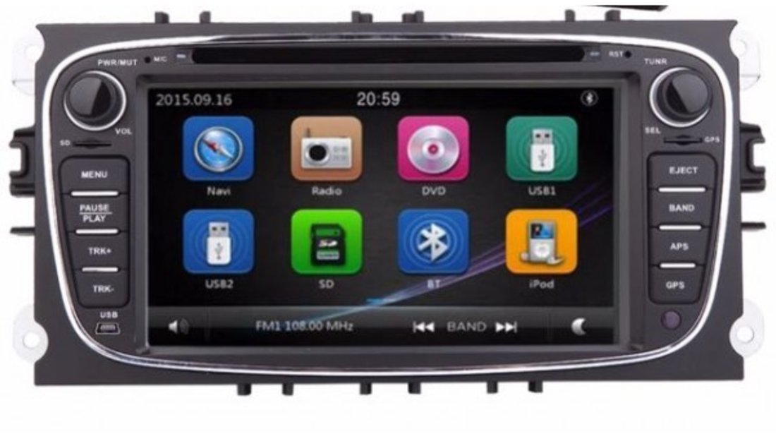 NAVIGATIE DEDICATA FORD FOCUS 2 DVD PLAYER AUTO GPS CARKIT PRELUARE AGENDA TELEFONICA