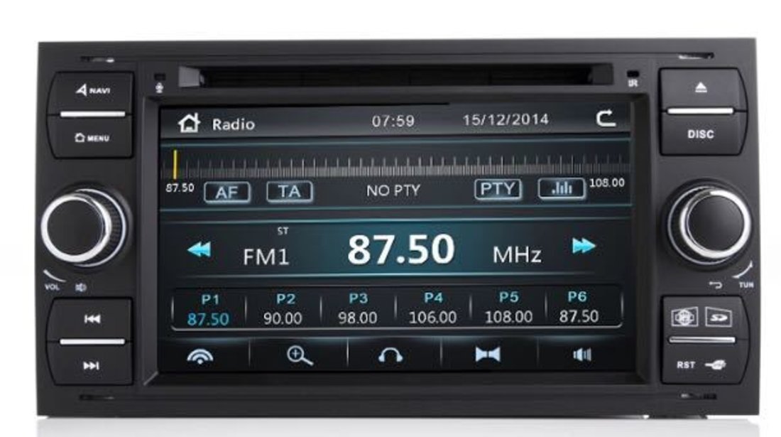 NAVIGATIE DEDICATA FORD FOCUS 2 FIESTA FUSION KUGA GALAXY S-MAX C-MAX TRANSIT TOURNEO DVD USB GPS SD