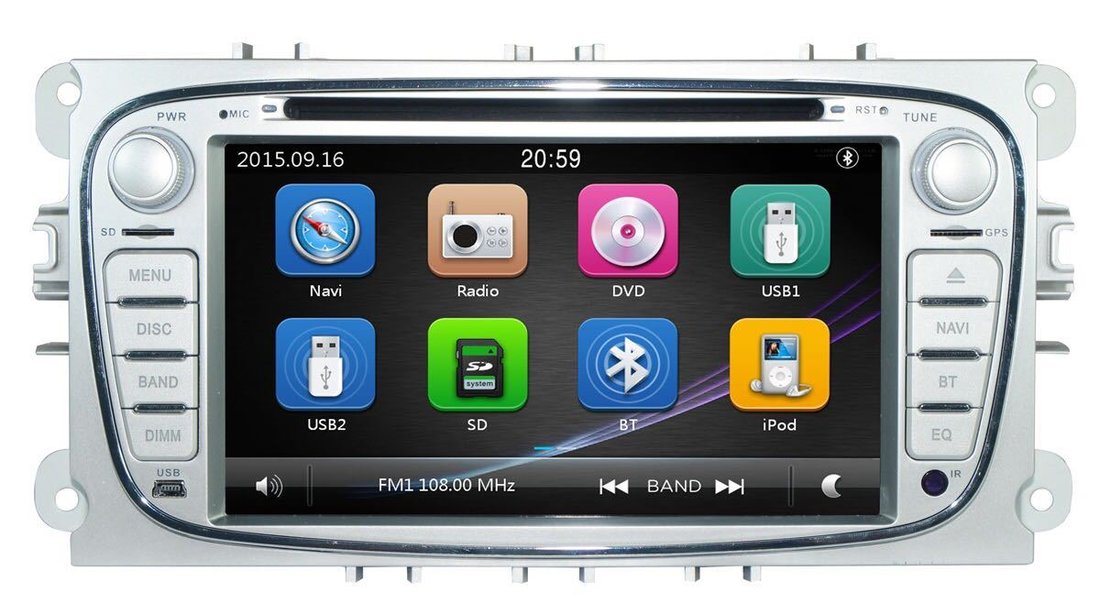 NAVIGATIE DEDICATA FORD FOCUS 2 MONDEO GALAXY S-MAX C-MAX TOURNEO TRANSIT CONNECT DVD GPS CARKIT