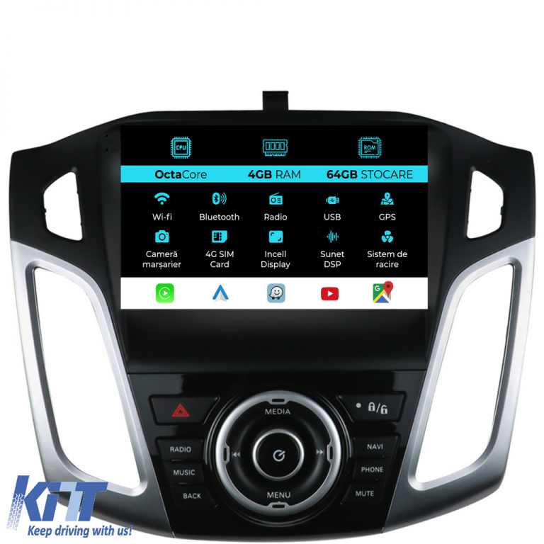 Navigatie Dedicata Ford Focus 3 (2012-2018), 9Inch, 4Gb Ram, 64Gb Stocare, Carplay NAVF94YTQ