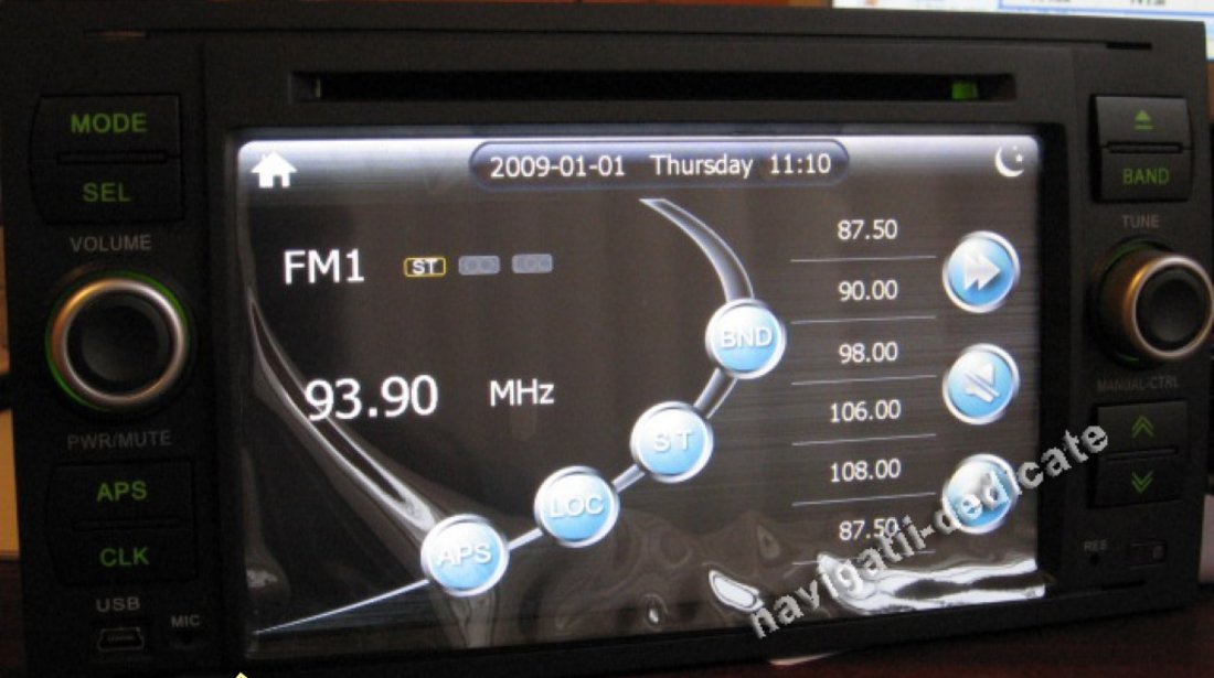 Navigatie Dedicata Ford FOCUS C MAX S MAX Fusion Dvd Gps Rez 800x480