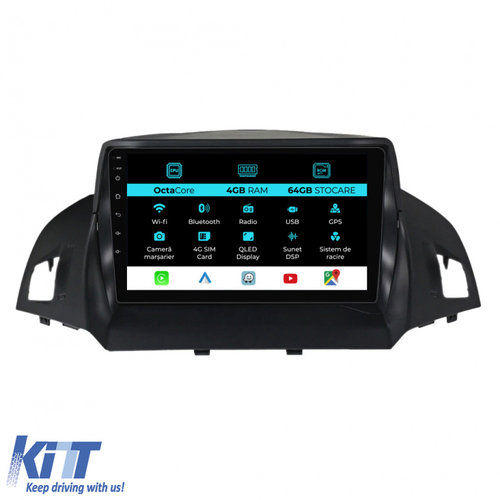 Navigatie Dedicata Ford Kuga (2013 - 2017), 9 Inch, 4Gb Ram, 64Gb stocare, CarPlay NAVF94YKY