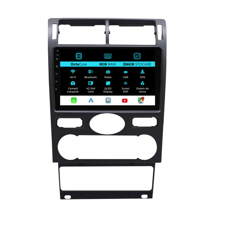 Navigatie Dedicata Ford Mondeo 3 (2000-2007), 9Inch, 8Gb Ram, 256Gb Stocare, Carplay