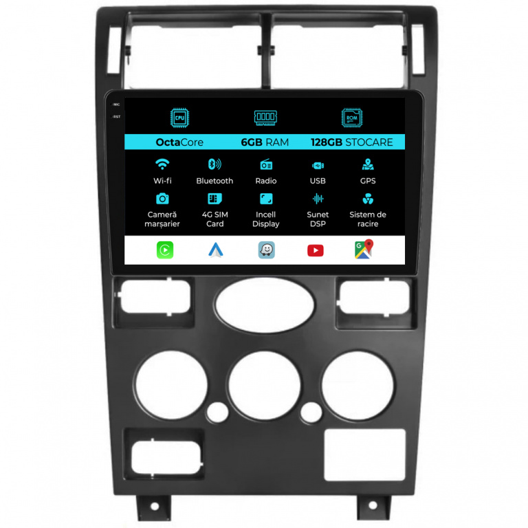 Navigatie Dedicata Ford Mondeo 3 (2000-2007), 9Inch, 6Gb Ram, 128Gb Stocare, Carplay