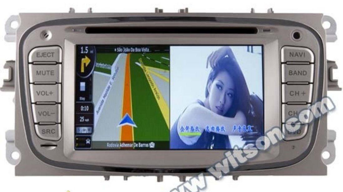 NAVIGATIE DEDICATA FORD MONDEO FOCUS 2 S-MAX GALAXY TOURNEO WITSON W2-M003S ANDROID 16GB 3G DVR WAZE