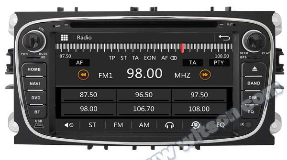 NAVIGATIE DEDICATA FORD MONDEO FOCUS 2 S-MAX GALAXY TOURNEO WITSON W2-D8457FS DVD GPS CARKIT