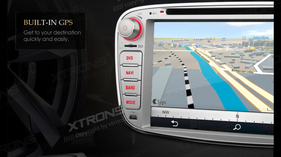 NAVIGATIE DEDICATA FORD MONDEO FOCUS 2 S-MAX GALAXY TOURNEO XTRONS PX71FSF-S DVD PLAYER GPS CARKIT 3