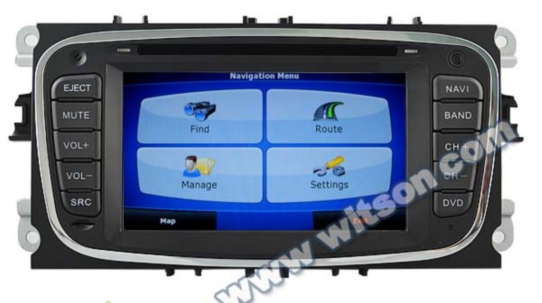 NAVIGATIE DEDICATA FORD MONDEO FOCUS 2 S-MAX GALAXY TOURNEO WITSON W2-M003S ANDROID 16GB 3G DVR WAZE