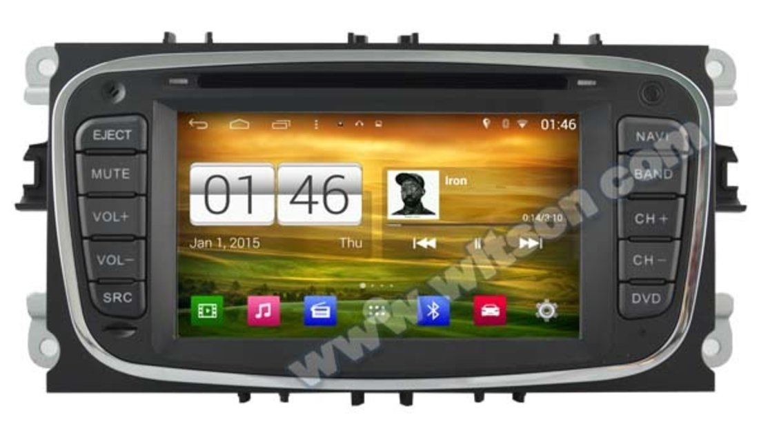 NAVIGATIE DEDICATA FORD MONDEO FOCUS 2 S-MAX GALAXY TOURNEO WITSON W2-M003S ANDROID 16GB 3G DVR WAZE