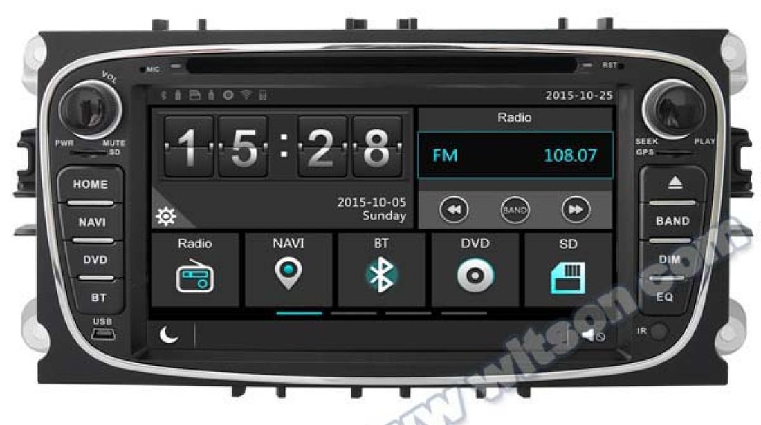 NAVIGATIE DEDICATA FORD MONDEO FOCUS 2 S-MAX GALAXY TOURNEO WITSON W2-D8457FS DVD GPS CARKIT