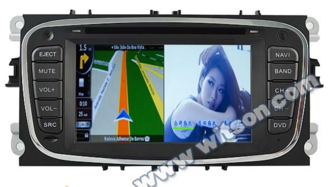 NAVIGATIE DEDICATA FORD MONDEO FOCUS 2 S-MAX GALAXY TOURNEO WITSON W2-M003S ANDROID 16GB 3G DVR WAZE