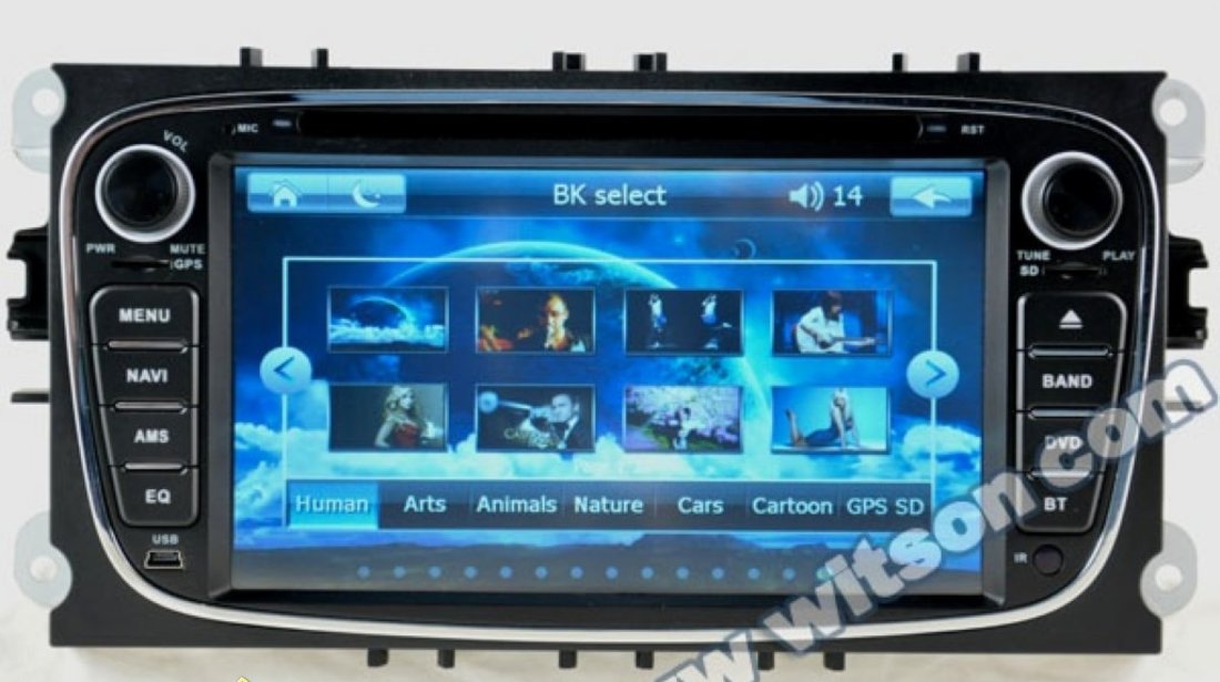 Navigatie Dedicata Ford Mondeo WITSON W2 D9457 Gps Dvd Carkit Preluare Agenda Rama Neagra