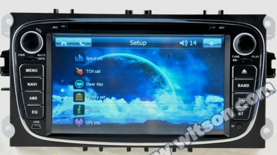 Navigatie Dedicata Ford Mondeo WITSON W2 D9457 Gps Dvd Carkit Preluare Agenda Rama Neagra