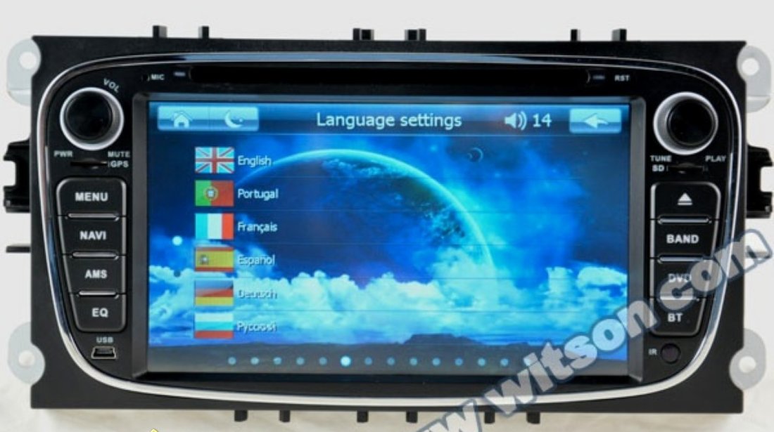 Navigatie Dedicata Ford Mondeo WITSON W2 D9457 Gps Dvd Carkit Preluare Agenda Rama Neagra