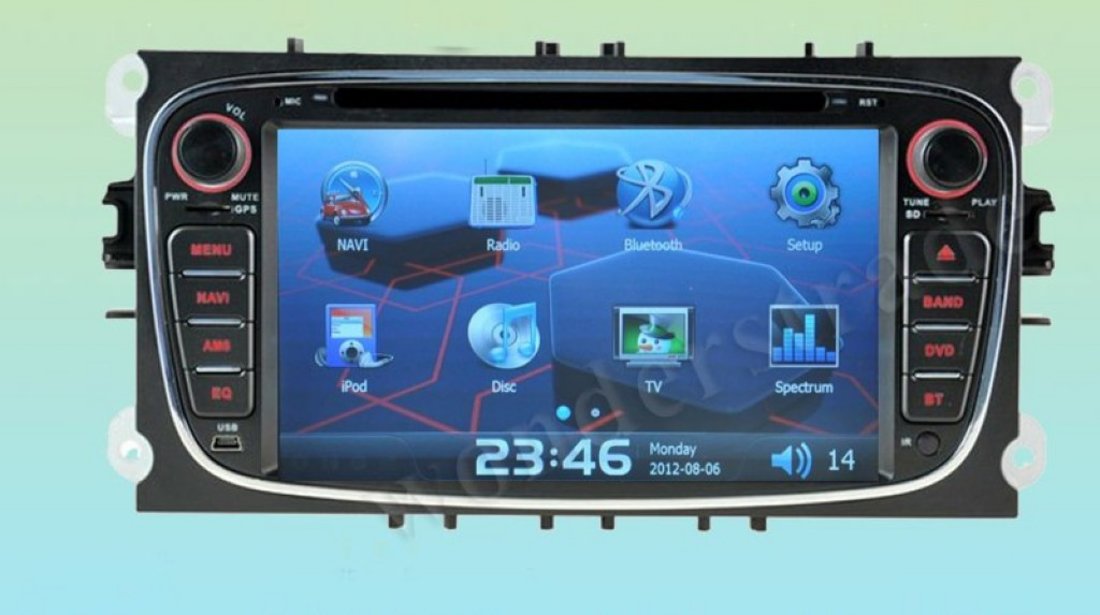 Navigatie Dedicata Ford Mondeo WITSON W2 D9457 Gps Dvd Carkit Preluare Agenda Rama Neagra