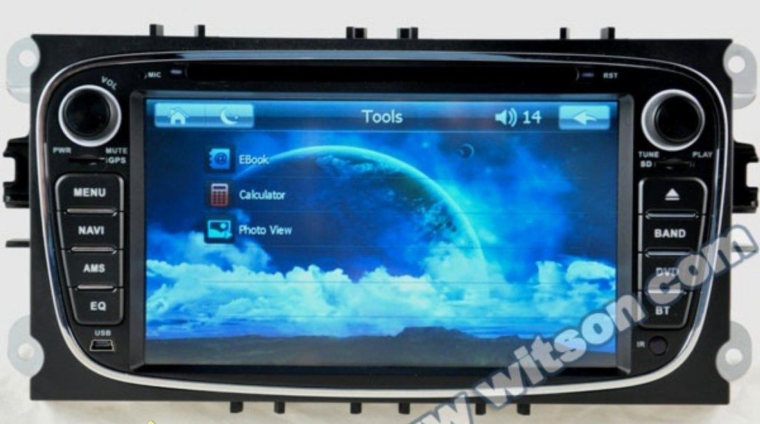 Navigatie Dedicata Ford Mondeo WITSON W2 D9457 Gps Dvd Carkit Preluare Agenda Rama Neagra