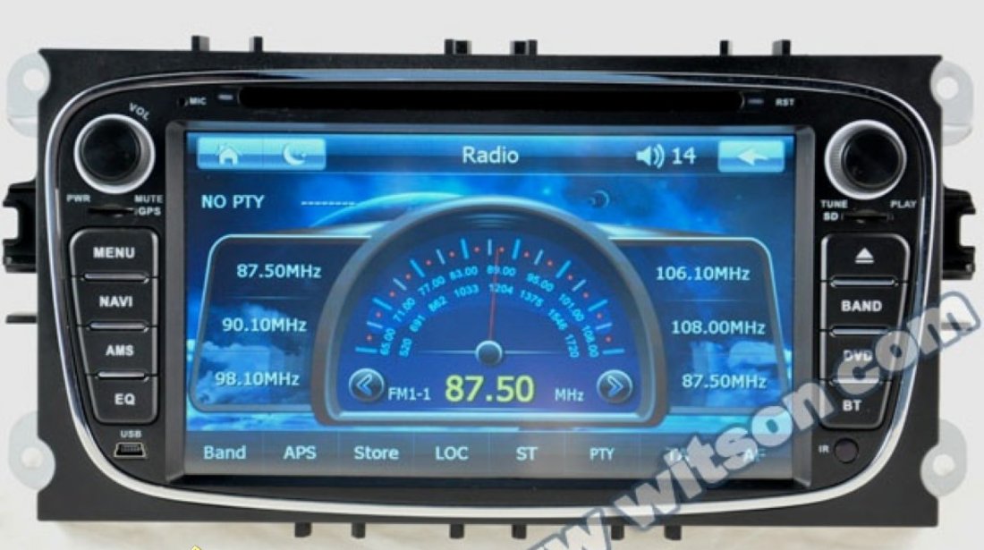 Navigatie Dedicata Ford Mondeo WITSON W2 D9457 Gps Dvd Carkit Preluare Agenda Rama Neagra