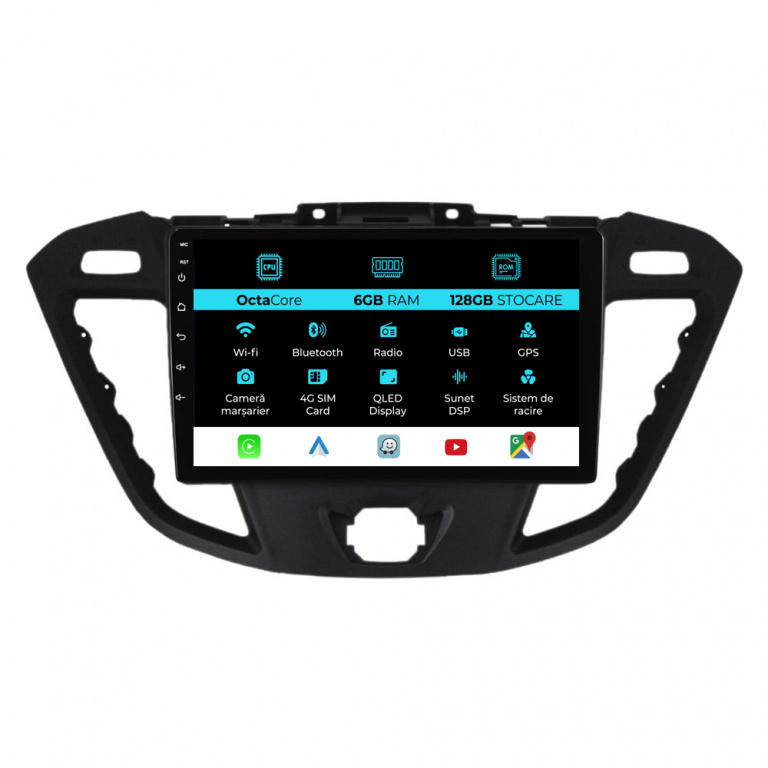 Navigatie Dedicata Ford Transit (2012 - 2018), 9 Inch, 6Gb Ram, 128Gb stocare, Carplay