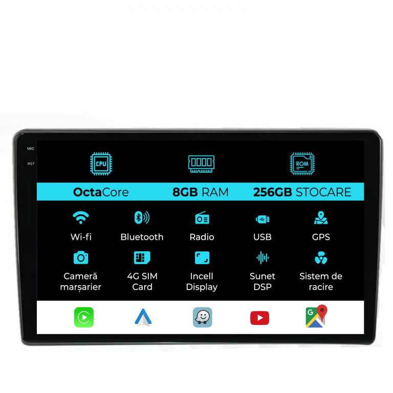 Navigatie Dedicata Ford Transit (2019-2025), 10Inch, 8Gb Ram, 256Gb Stocare, Carplay