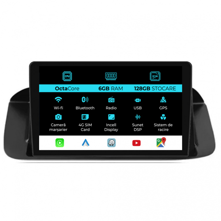 Navigatie Dedicata Honda Accord VIII (2008-2012), 9Inch 6Gb Ram, 128Gb Stocare, Carplay