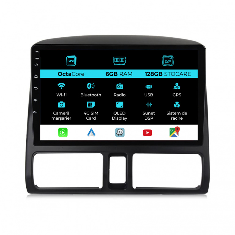 Navigatie Dedicata Honda CR-V (2001 - 2006), 9Inch, 6Gb Ram, 128Gb Stocare, Carplay