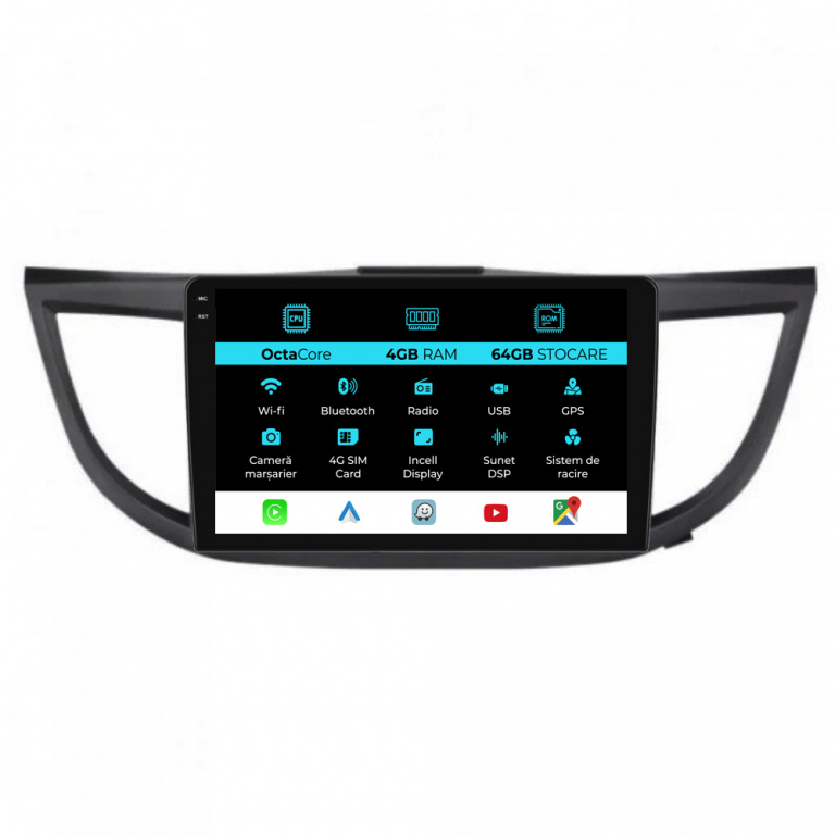Navigatie Dedicata Honda CR-V (2012-2016), 9Inch, 4Gb Ram, 64Gb Stocare, Carplay