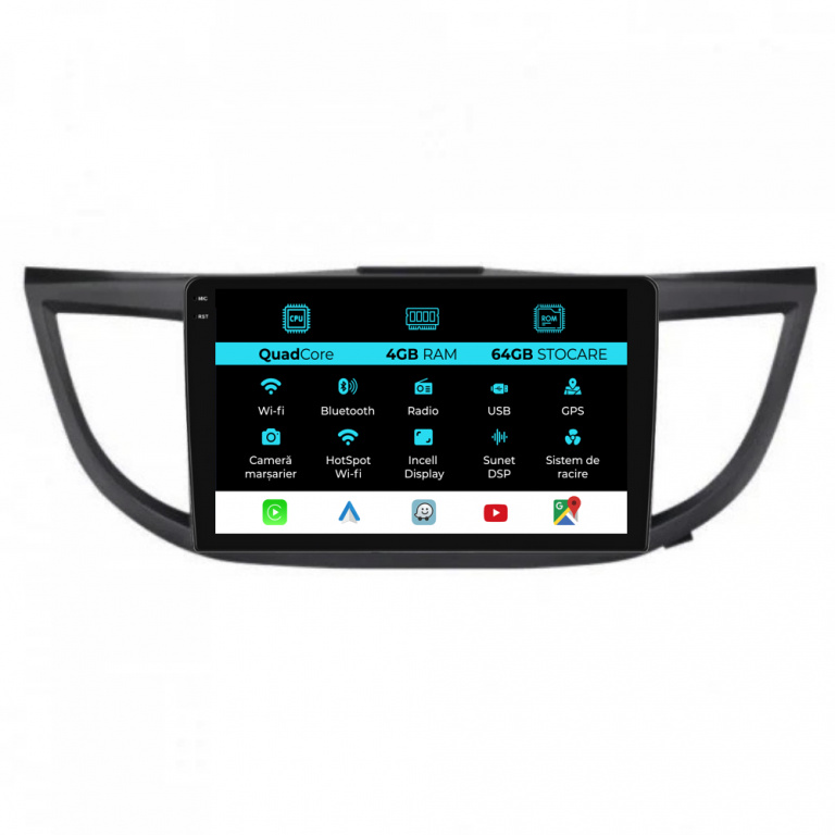 Navigatie Dedicata Honda CR-V (2012-2016),QuadCore, 9Inch, 4Gb Ram, 64Gb Stocare, Carplay