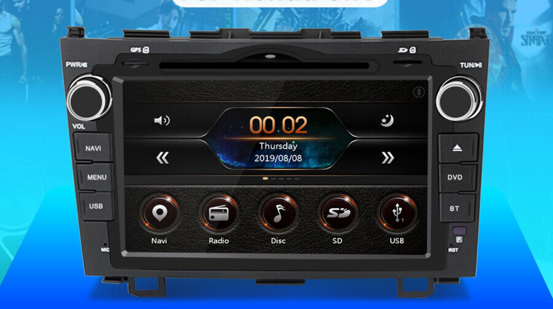 NAVIGATIE DEDICATA HONDA CRV 2006 - 2012 DVD PLAYER GPS CARKIT PRELUARE AGENDA TELEFONICA