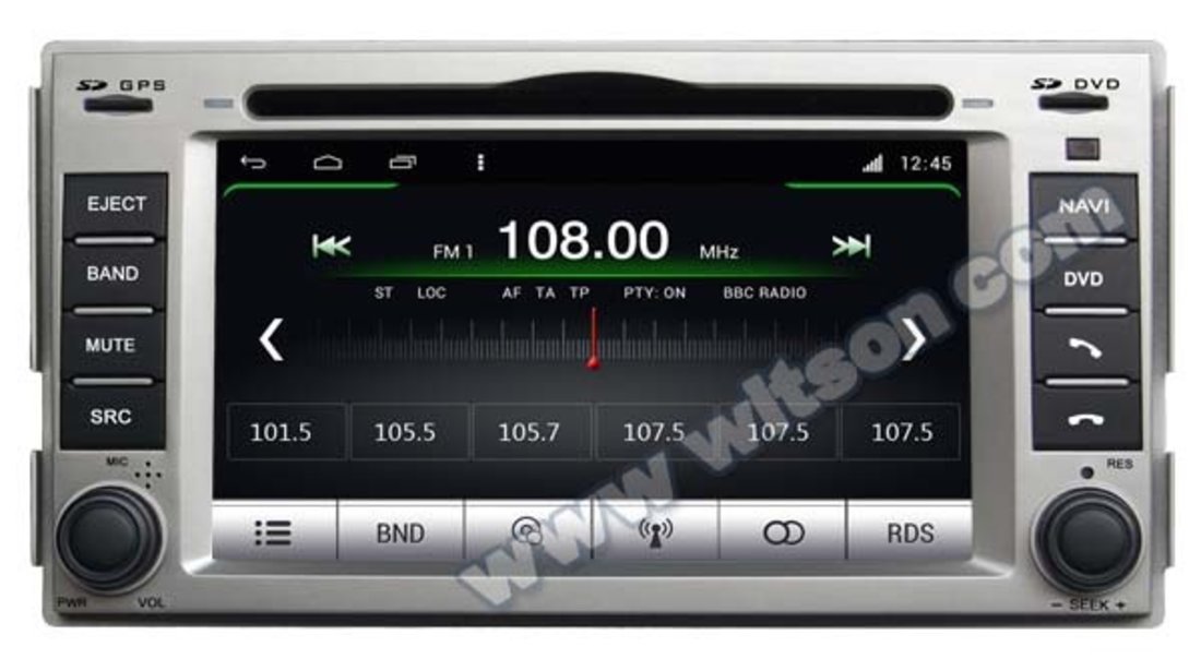 NAVIGATIE DEDICATA HYUNDAI SANTA FE MODEL WITSON W2-M008 CU ANDROID 4.4.4 PLATFORMA S160 QUADCORE 3G