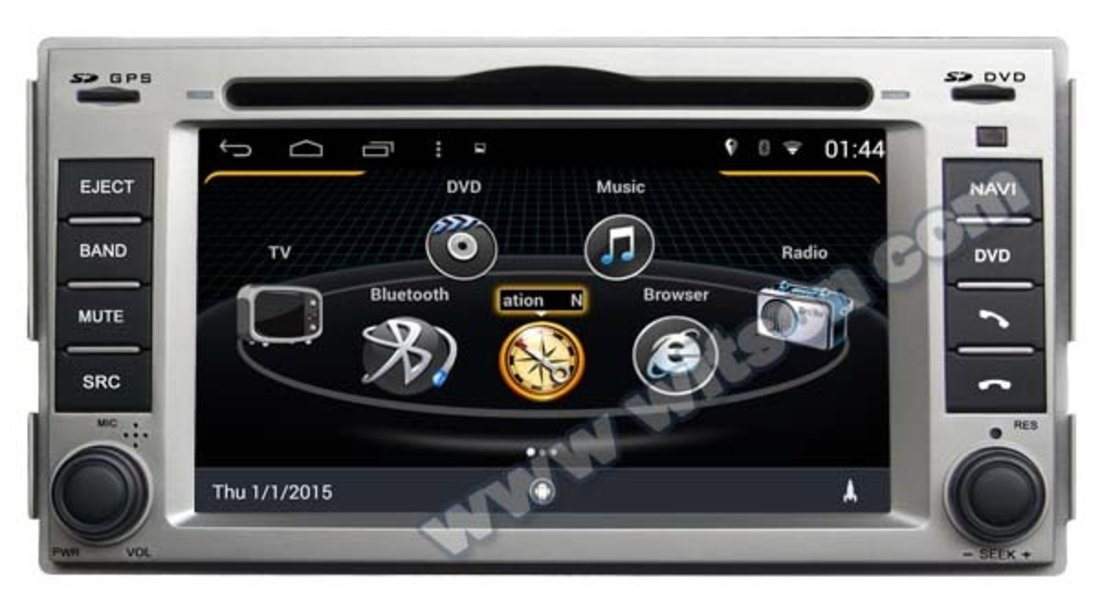 NAVIGATIE DEDICATA HYUNDAI SANTA FE MODEL WITSON W2-M008 CU ANDROID 4.4.4 PLATFORMA S160 QUADCORE 3G