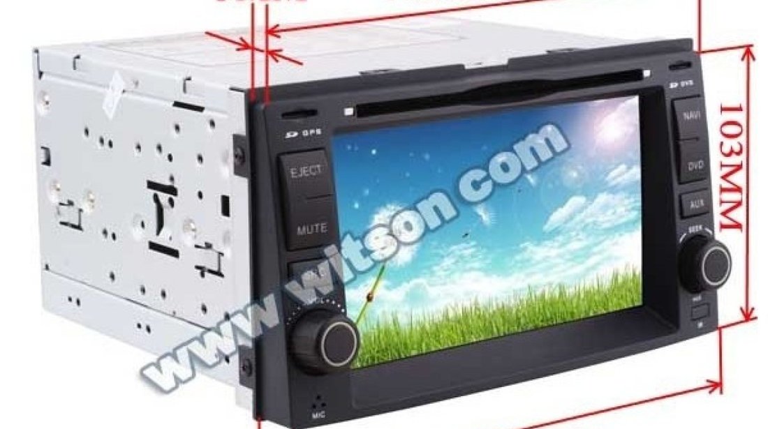 NAVIGATIE DEDICATA KIA CARNIVAL WITSON W2-C023 PLATFORMA S100 DVD GPS CARKIT BLUETOOTH