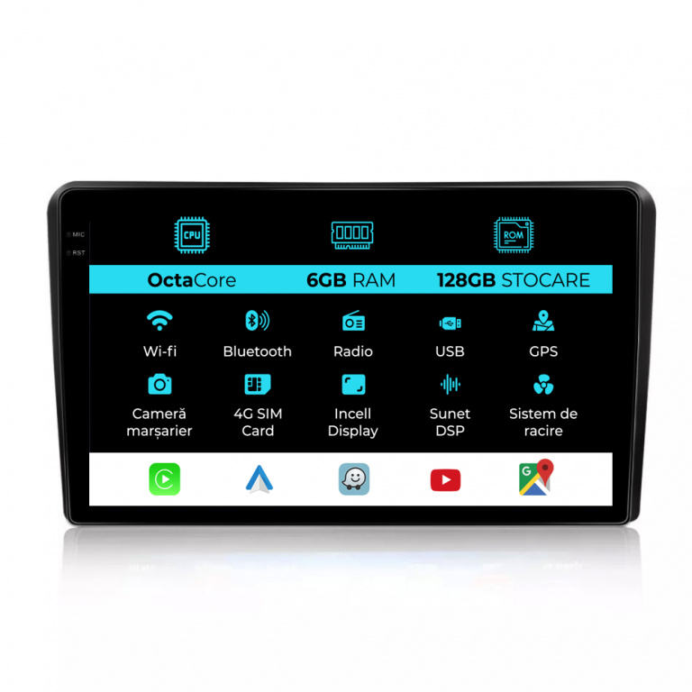 Navigatie Dedicata Kia Ceed (2006-2012), 9Inch, 6Gb Ram, 128Gb Stocare, Carplay
