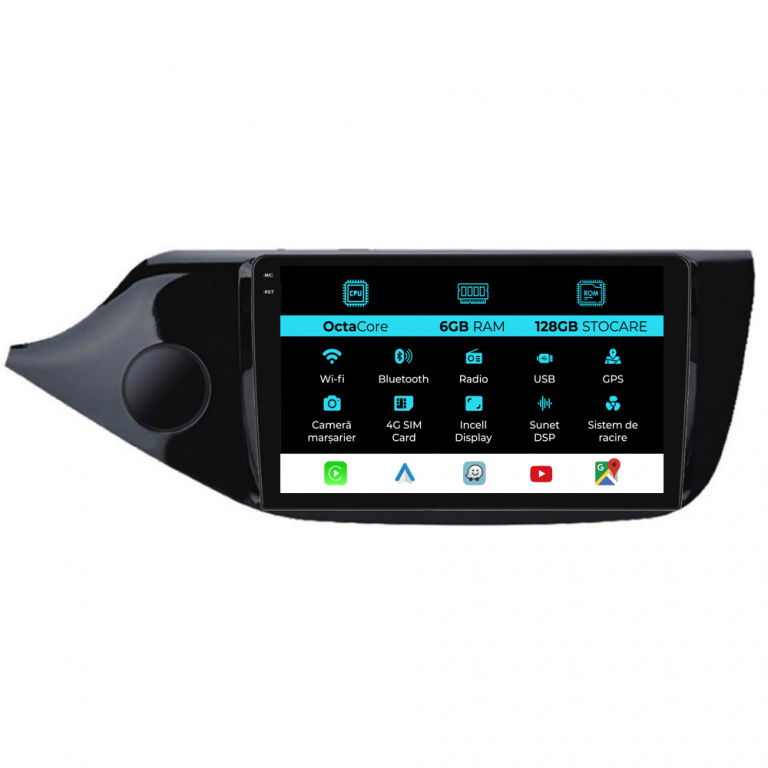 Navigatie Dedicata Kia Ceed (2012-2020), 9Inch, 6Gb Ram, 128Gb Stocare, Carplay