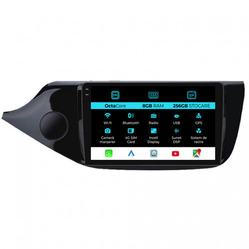 Navigatie Dedicata Kia Ceed (2012-2020), 9Inch, 8Gb Ram, 256Gb Stocare, Carplay