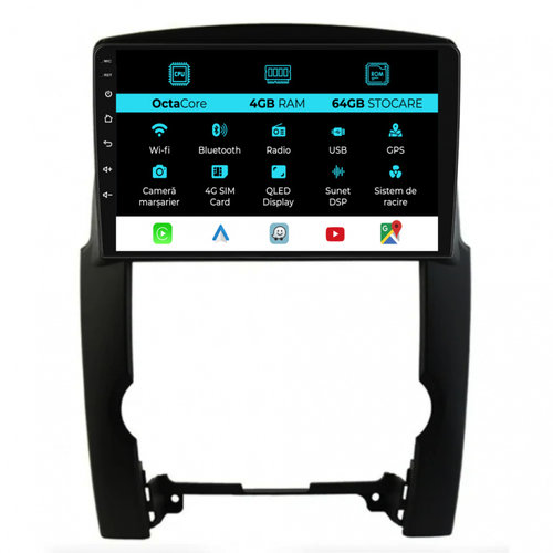 Navigatie Dedicata Kia Sorento (2009 - 2012), 9Inch, 4Gb Ram, 64Gb Stocare, Carplay