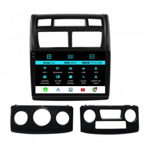 Navigatie Dedicata Kia Sportage (2004-2010), 9Inch, 6Gb Ram, 128Gb Stocare, Carplay