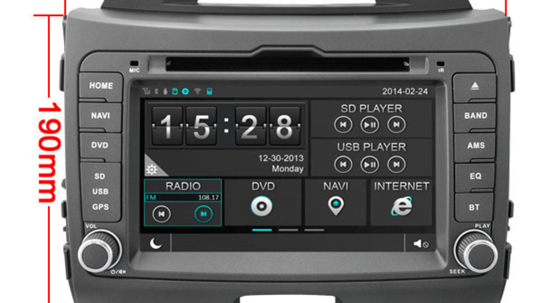 NAVIGATIE DEDICATA KIA SPORTAGE 2010 - 2015 WITSON W2-D8529K PLATFORMA C36 WIN8 STYLE DVD PLAYER GPS