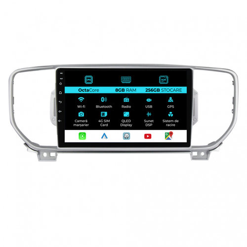 Navigatie Dedicata Kia Sportage (2016-2020), 9Inch, 8Gb Ram, 256Gb Stocare, Carplay