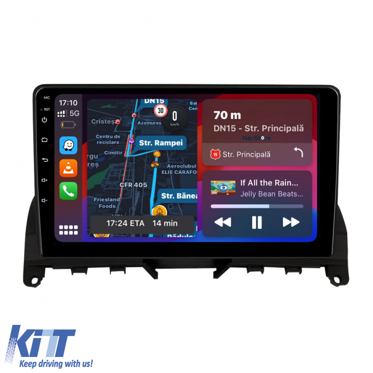 Navigatie Dedicata Mercedes Benz C-Class W204 S204 (2006 - 2013), 9Inch, 1Gb Ram, 32Gb Stocare, Carplay NAVMB91AVH