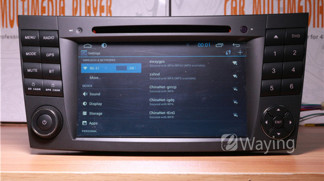 NAVIGATIE DEDICATA MERCEDES-BENZ CLS W219 2004 - 2010 ANDROID EDOTEC EDT-G090 INTERNET WIFI WAZE