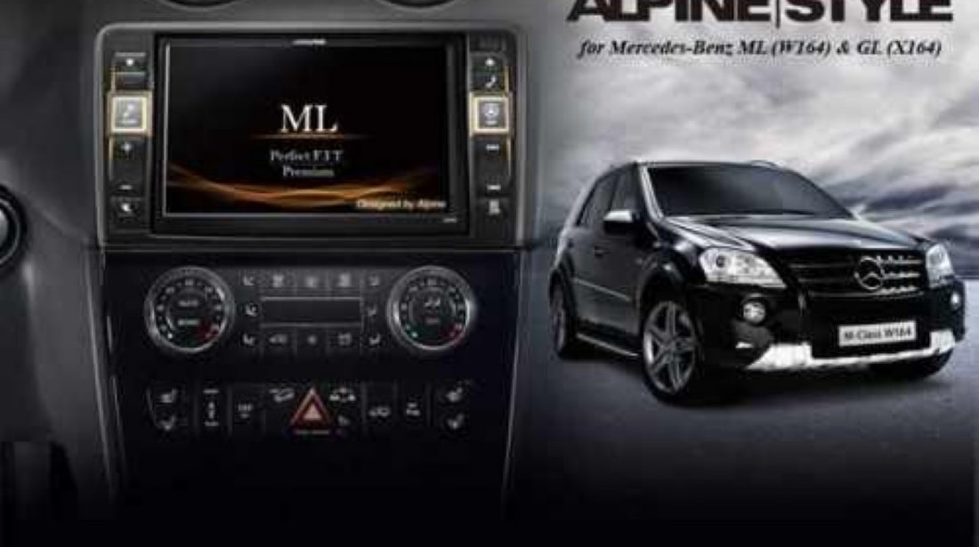 NAVIGATIE DEDICATA MERCEDES BENZ ML W164 GL X164 ALPINE STYLE X80 DVD PLAYER AUTO CU GPS CARKIT TV