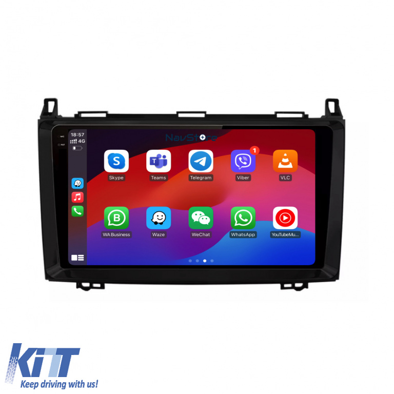 Navigatie Dedicata Mercedes Vito Sprinter Viano B200 A B Class, Android, Display 2K, 8Gb Ram, 256Gb Stocare, Bluetooth, WiFi, Carplay NAVMB008QYU