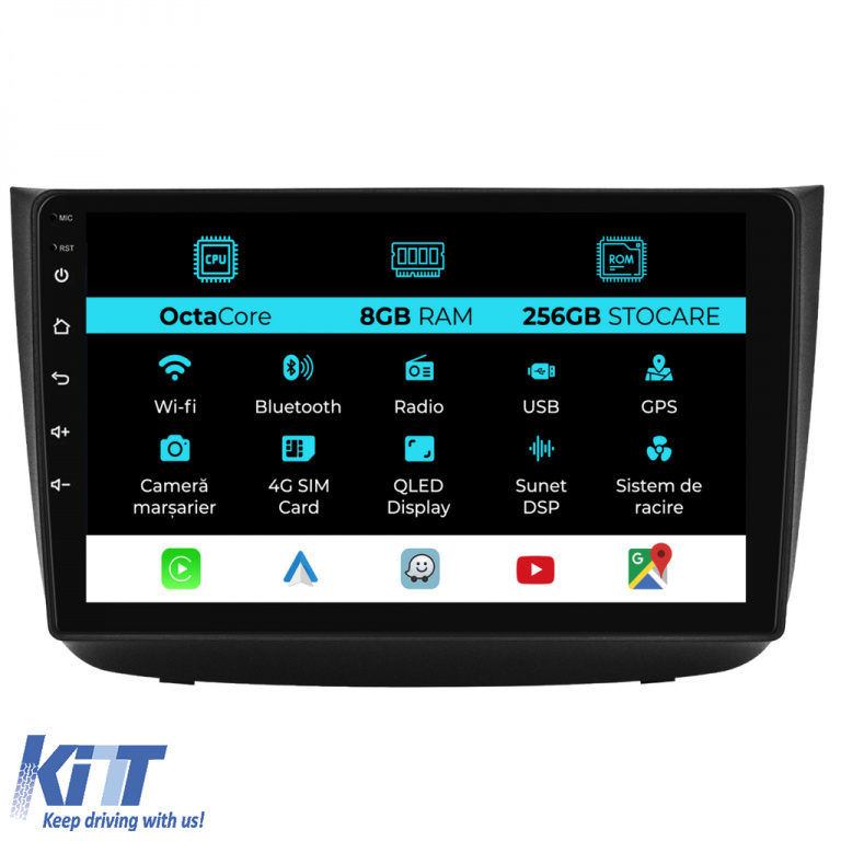 Navigatie Dedicata Mercedes Vito, Viano (2005-2015), 10Inch, 8Gb Ram, 256Gb Stocare, Carplay NAVMB108VWZ
