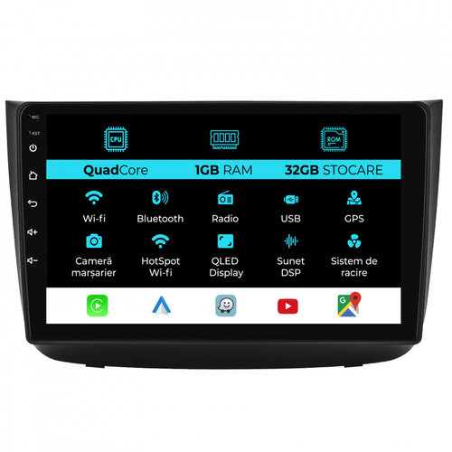 Navigatie Dedicata Mercedes Vito, Viano (2005-2015), 10Inch, 1Gb Ram, 32Gb Stocare, Carplay