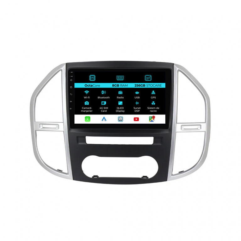 Navigatie Dedicata Mercedes Vito W447 (2014-2021), 10Inch, 8Gb Ram, 256Gb Stocare, Carplay