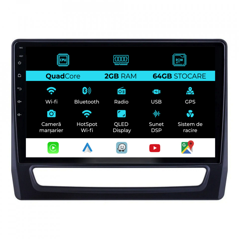 Navigatie Dedicata Mitsubishi ASX 2 (2019 - 2025), 10Inch, 2Gb Ram, 64Gb Stocare, Carplay