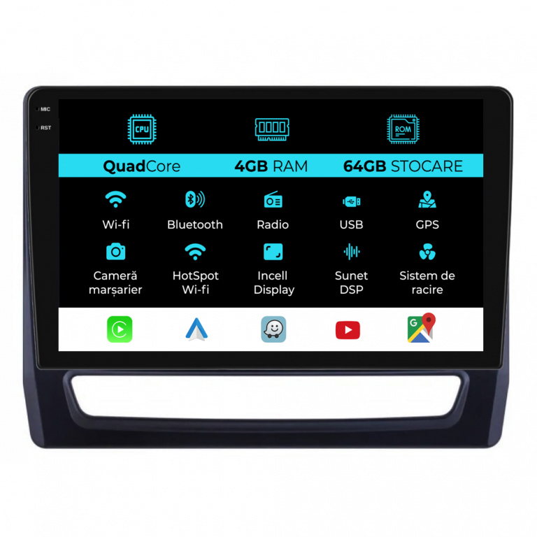 Navigatie Dedicata Mitsubishi ASX 2 (2019 - 2025),QuadCore, 10Inch, 4Gb Ram, 64Gb Stocare, Carplay